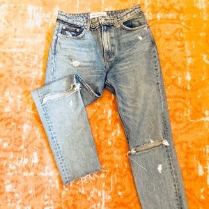 Distressed Julia High Waist Jeans (Reformation)